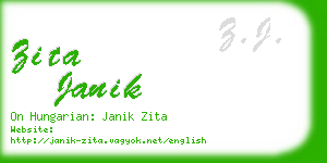 zita janik business card